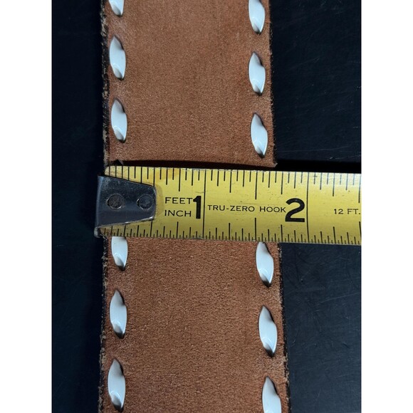 Personalized Andi Western Brown Tooled Leather Belt Southwestern Belts Size 28